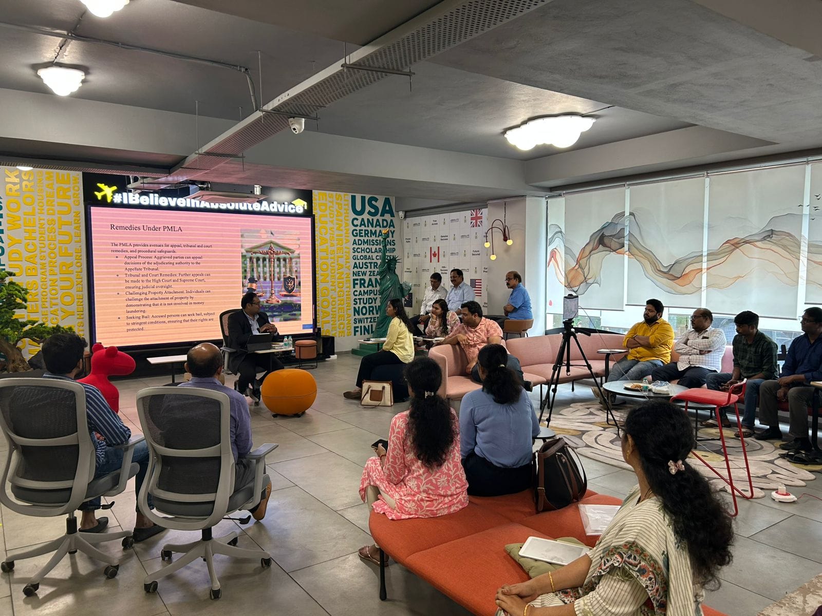 PMLA Session by 1516 - Advocate E Venkata Siddhartha at Absolute Abroad Advisors Office