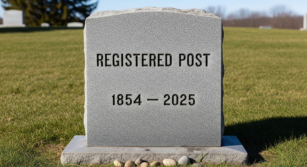 They are discontinuing Registered Post